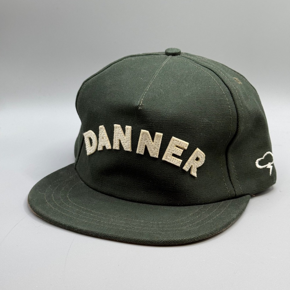 Danner x The Ampal Creative Mens Green Canvas Strapback Hat Made in USA